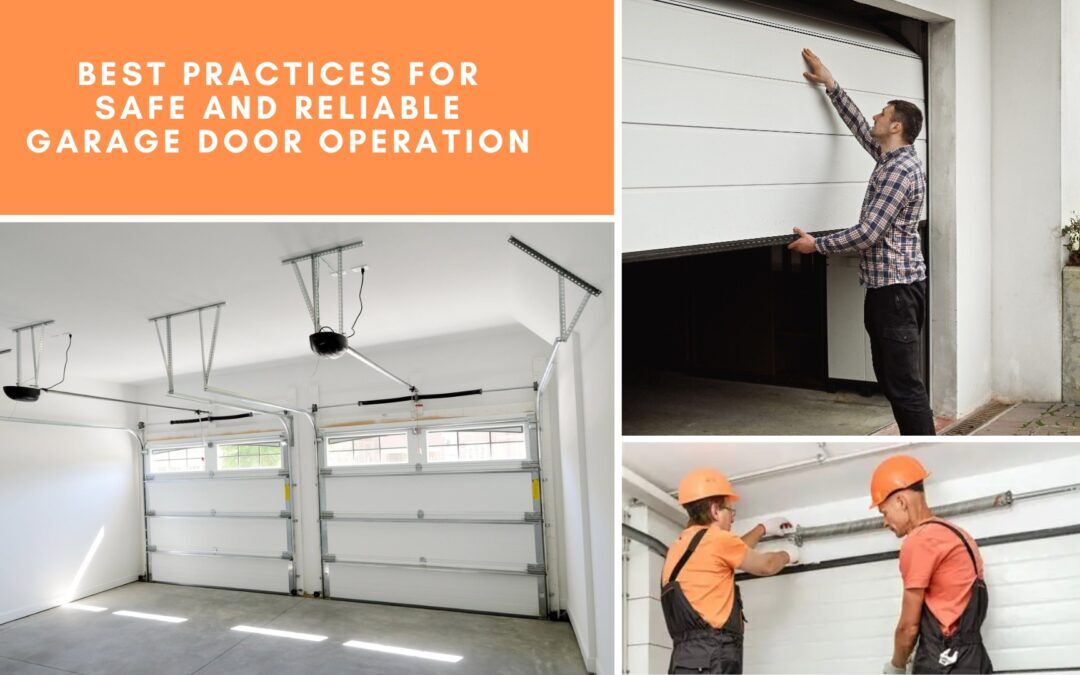 Garage door safety tips shown through technician work and system inspection